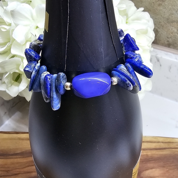 Druzy Dreams Stack Bracelets Set In Blue - Picture 6 of 8